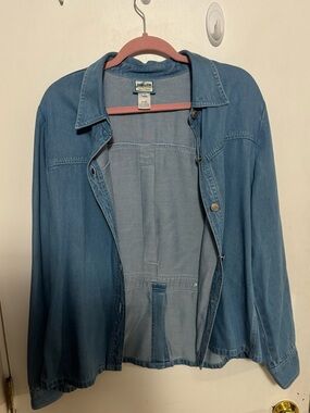 VINTAGE Genuine Pendleton Blue Denim Shirt Jacket Button Up Womens L